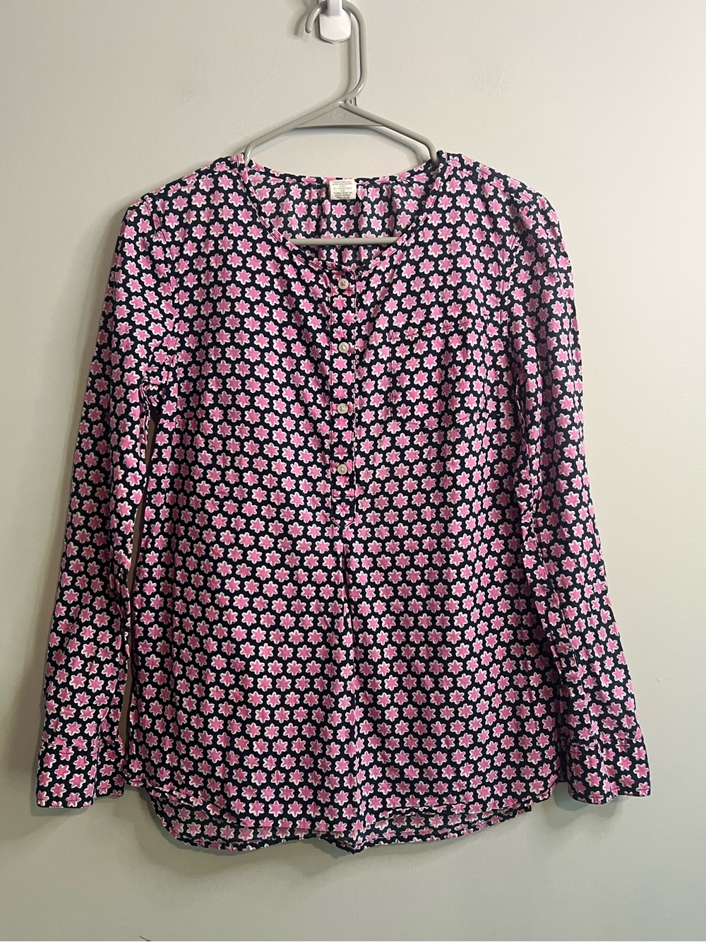 Crewcuts Pink and Navy Lightweight Shirt Girls Size 16